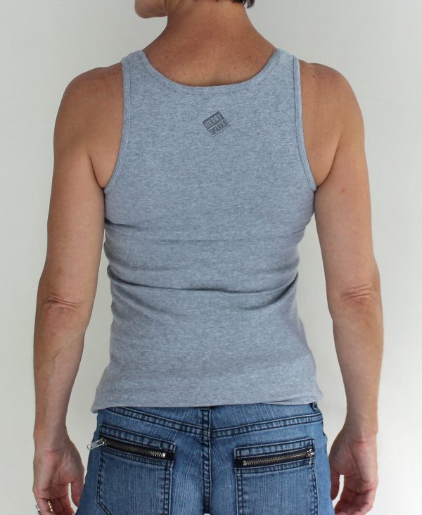 chicks grey tank back by Merry Sparks