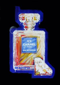 Chanel No 5 and Diamond 1 popart by Merry Sparks