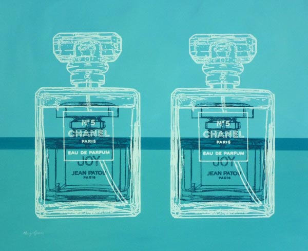 Chanel No 5 and Joy 5 popart by Merry Sparks