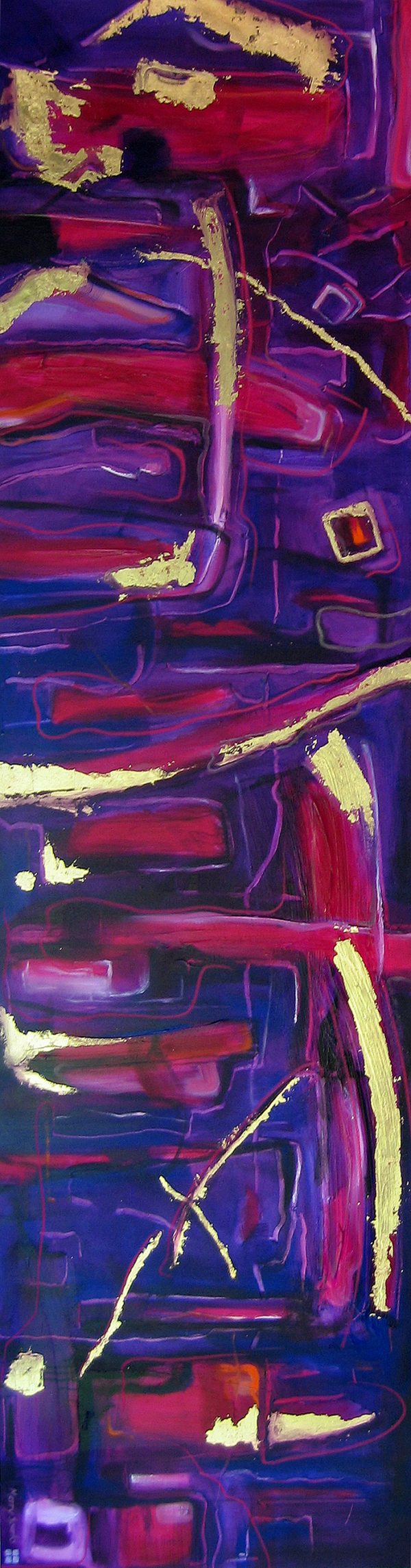 Pink And Purple Abstract by Merry Sparks